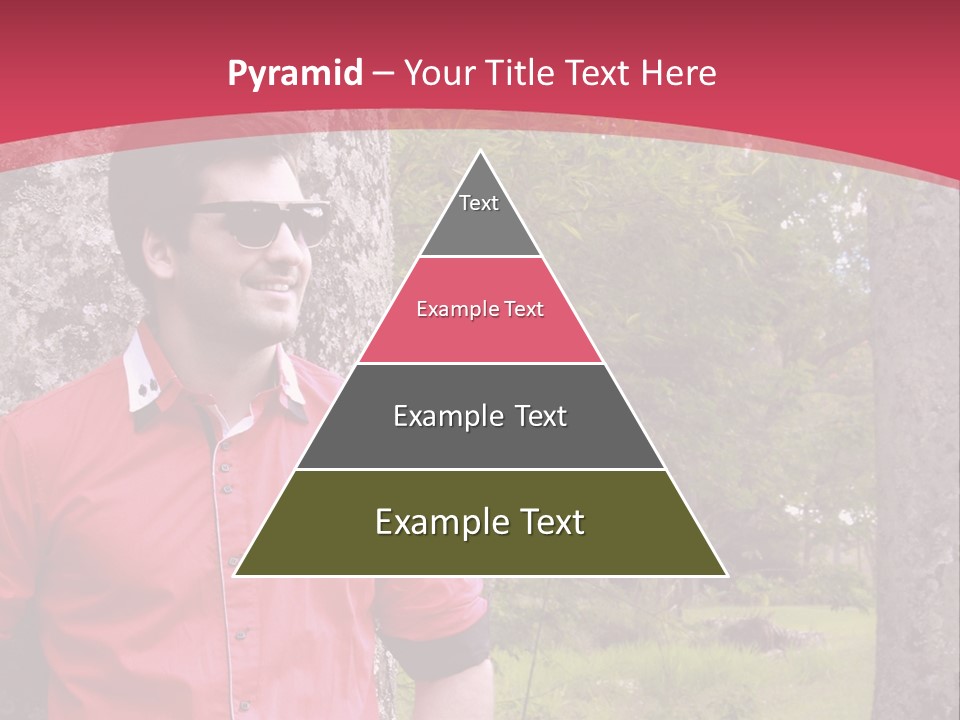 Man On A Background Of Trees PowerPoint Template