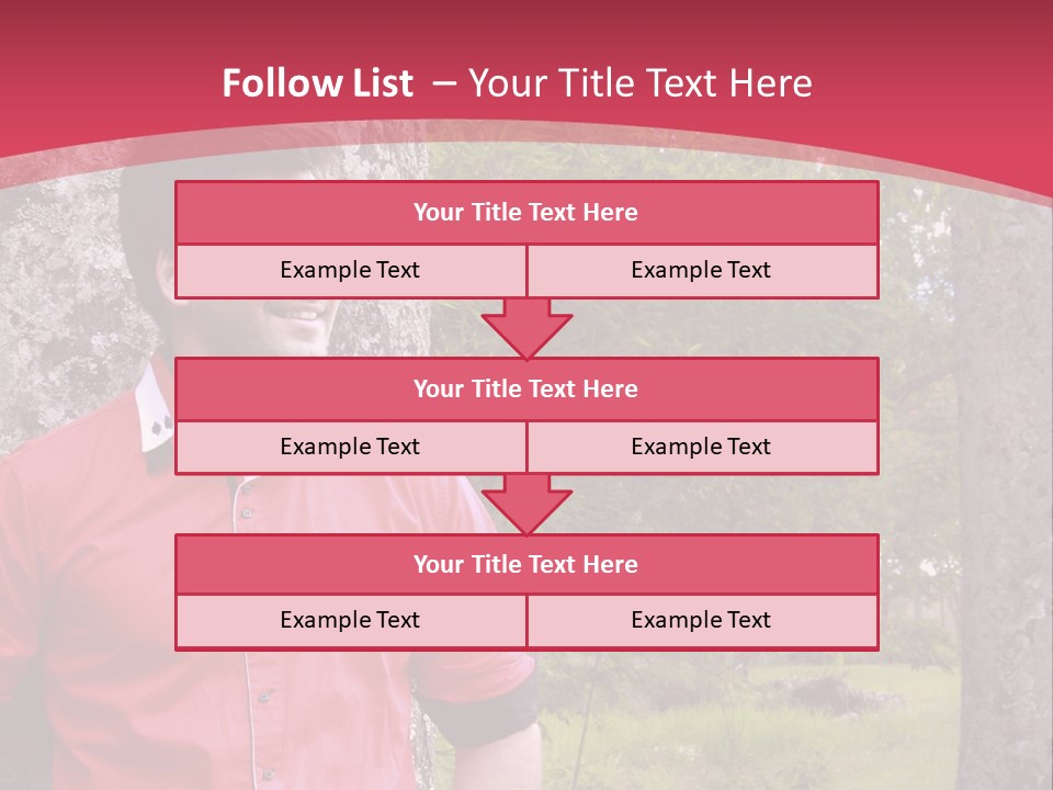 Man On A Background Of Trees PowerPoint Template