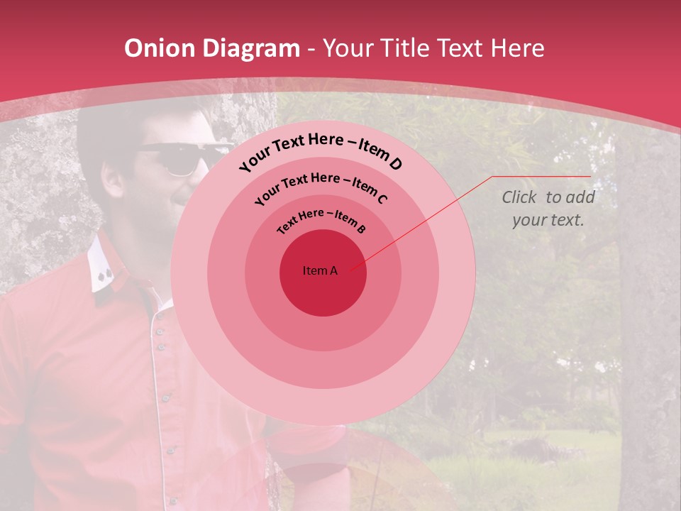 Man On A Background Of Trees PowerPoint Template