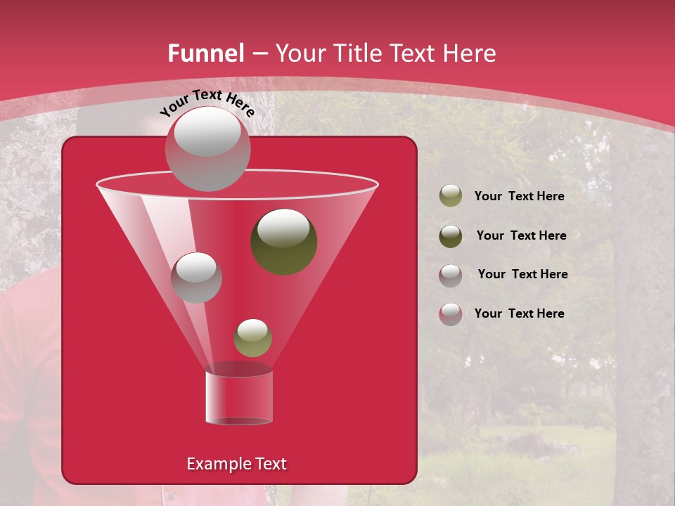 Man On A Background Of Trees PowerPoint Template