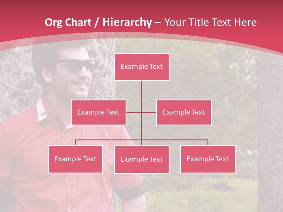 Man On A Background Of Trees PowerPoint Template