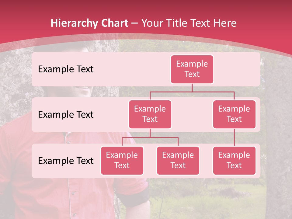 Man On A Background Of Trees PowerPoint Template