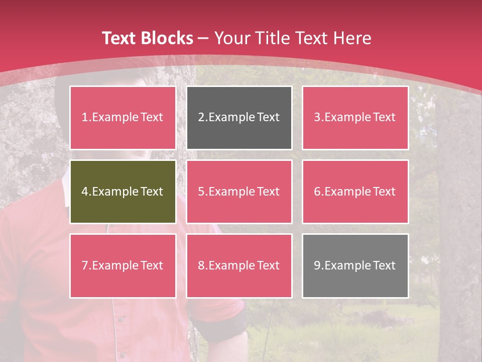 Man On A Background Of Trees PowerPoint Template