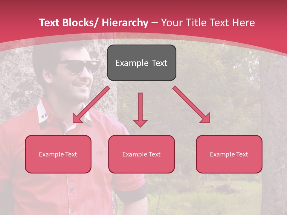 Man On A Background Of Trees PowerPoint Template