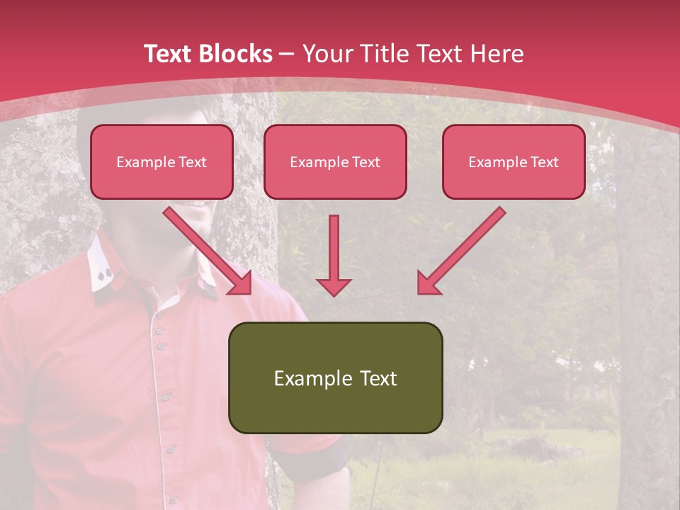 Man On A Background Of Trees PowerPoint Template