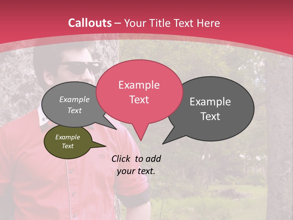 Man On A Background Of Trees PowerPoint Template