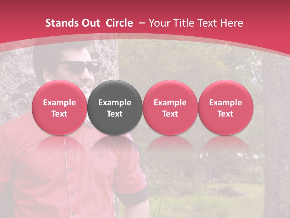 Man On A Background Of Trees PowerPoint Template