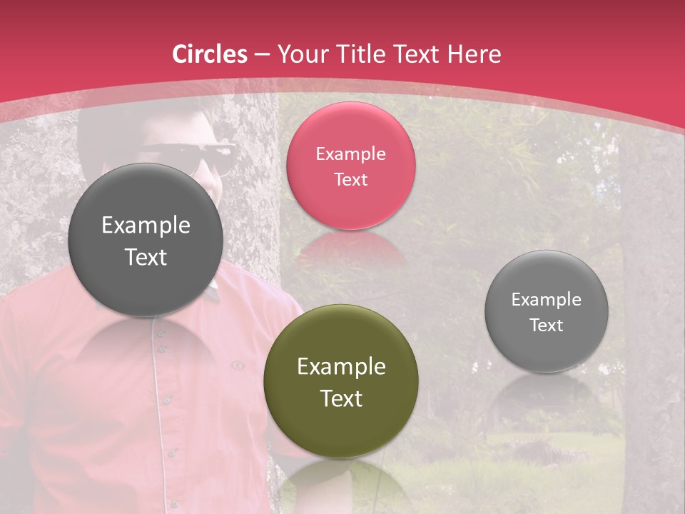 Man On A Background Of Trees PowerPoint Template