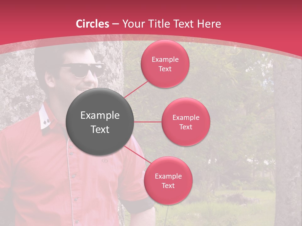 Man On A Background Of Trees PowerPoint Template
