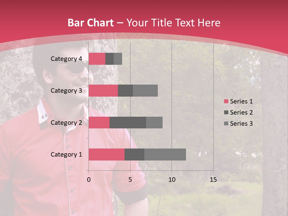 Man On A Background Of Trees PowerPoint Template