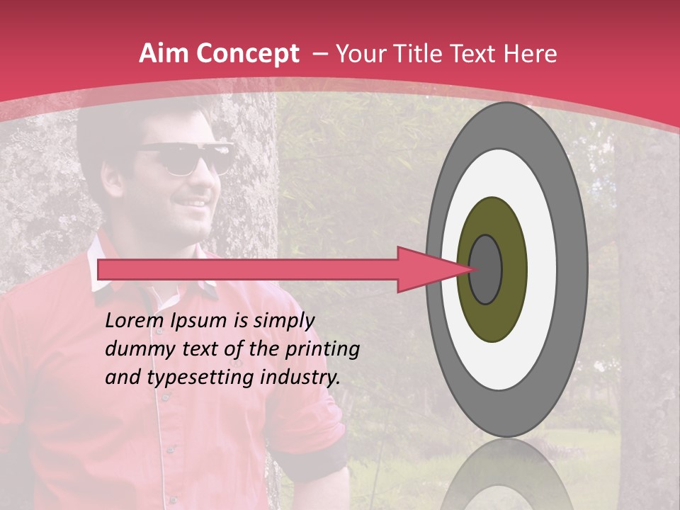 Man On A Background Of Trees PowerPoint Template