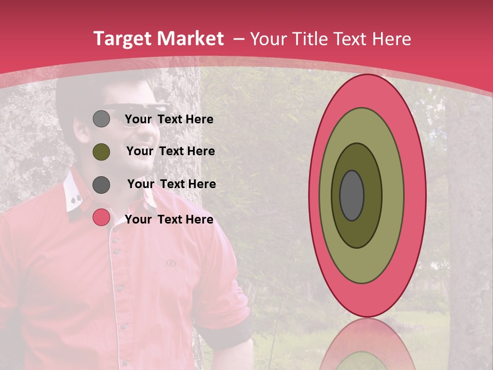 Man On A Background Of Trees PowerPoint Template