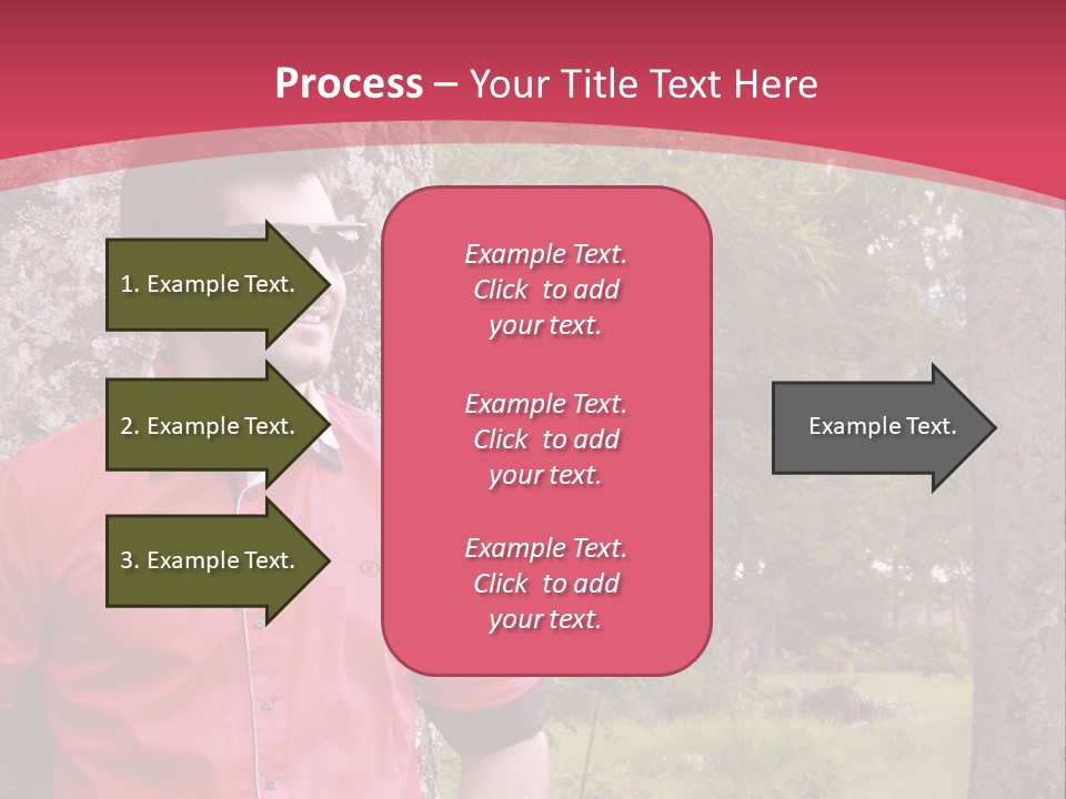 Man On A Background Of Trees PowerPoint Template
