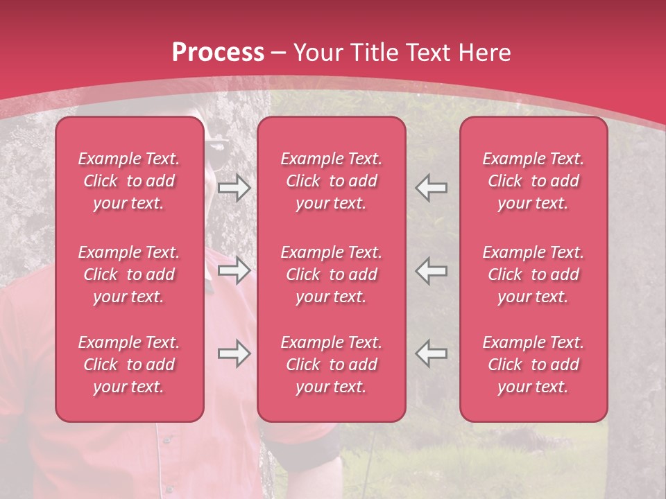 Man On A Background Of Trees PowerPoint Template