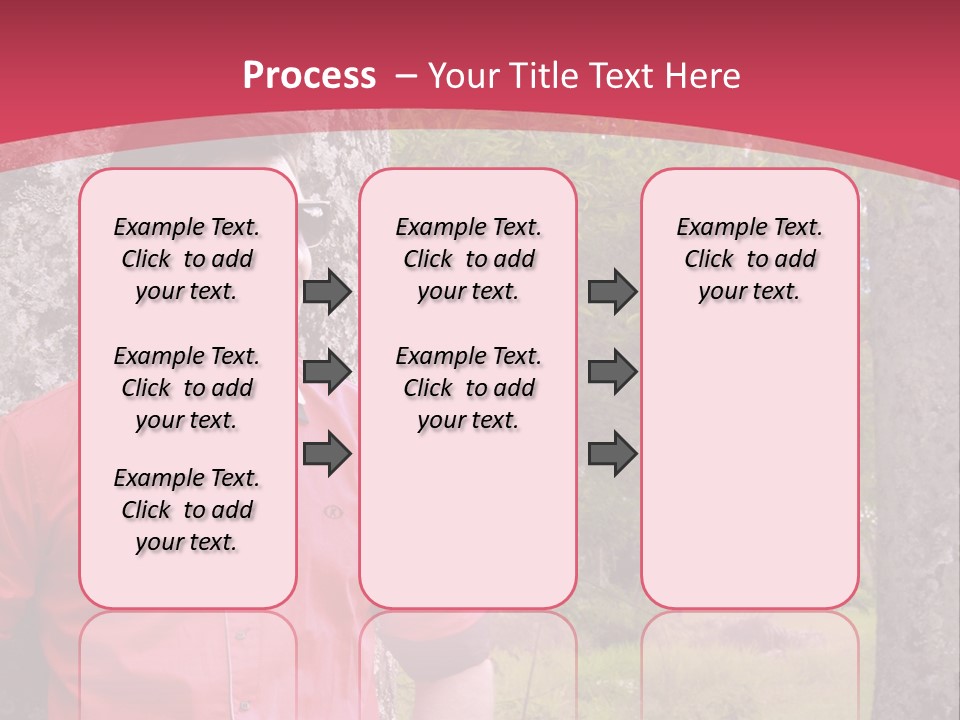 Man On A Background Of Trees PowerPoint Template