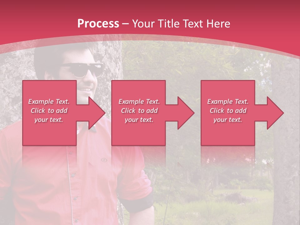 Man On A Background Of Trees PowerPoint Template