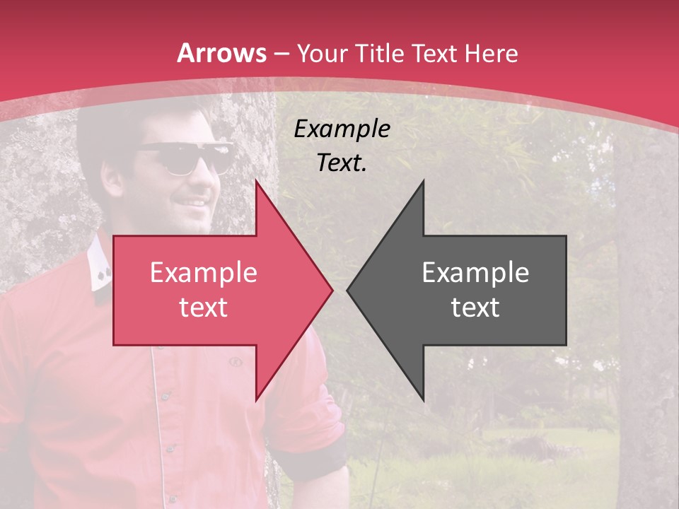 Man On A Background Of Trees PowerPoint Template