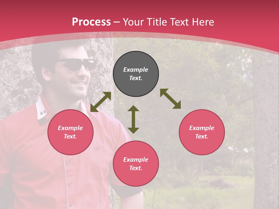 Man On A Background Of Trees PowerPoint Template