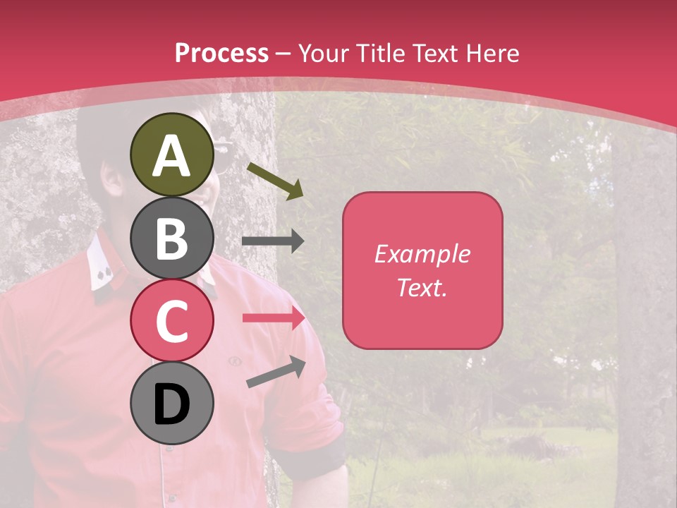 Man On A Background Of Trees PowerPoint Template