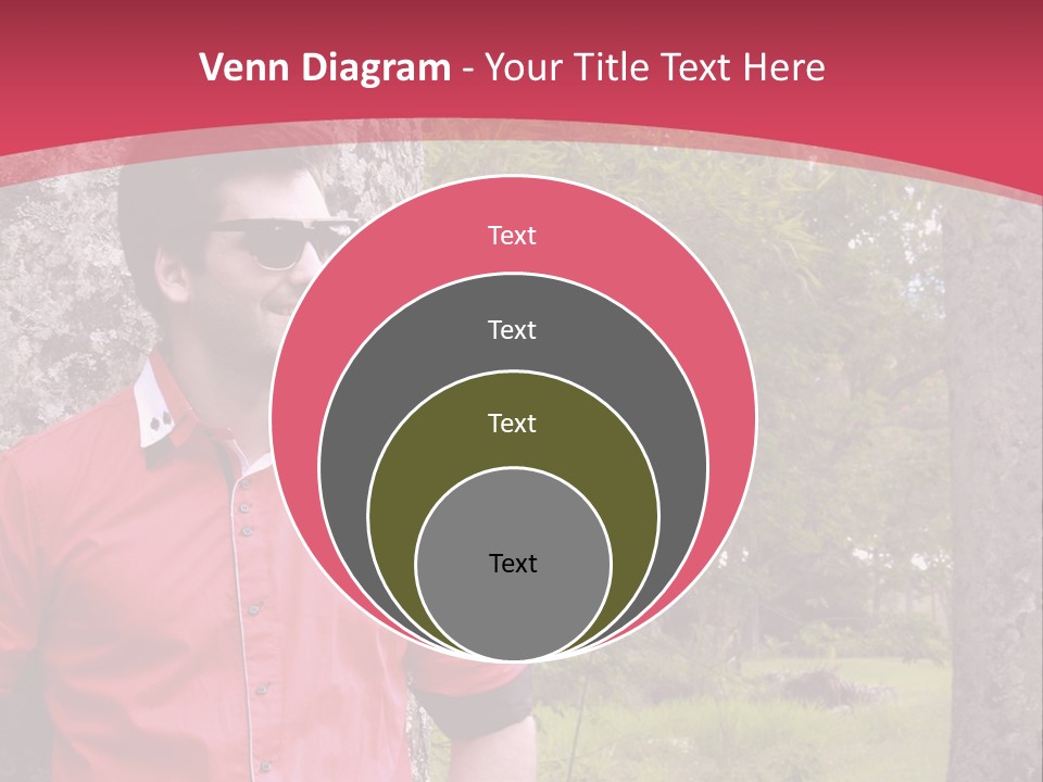 Man On A Background Of Trees PowerPoint Template