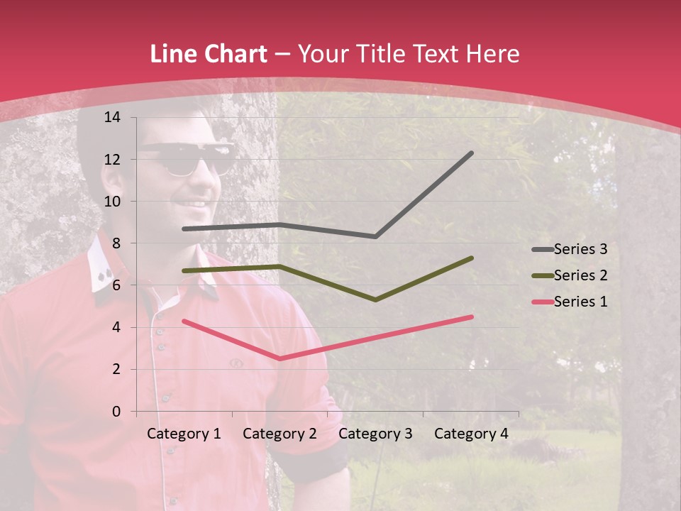 Man On A Background Of Trees PowerPoint Template