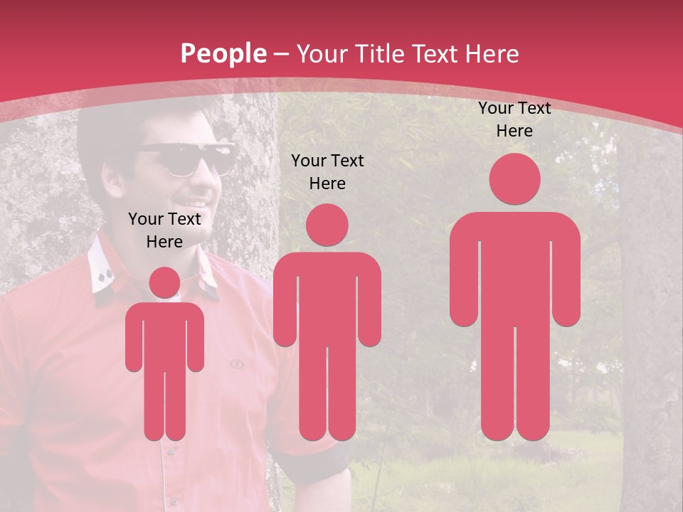 Man On A Background Of Trees PowerPoint Template