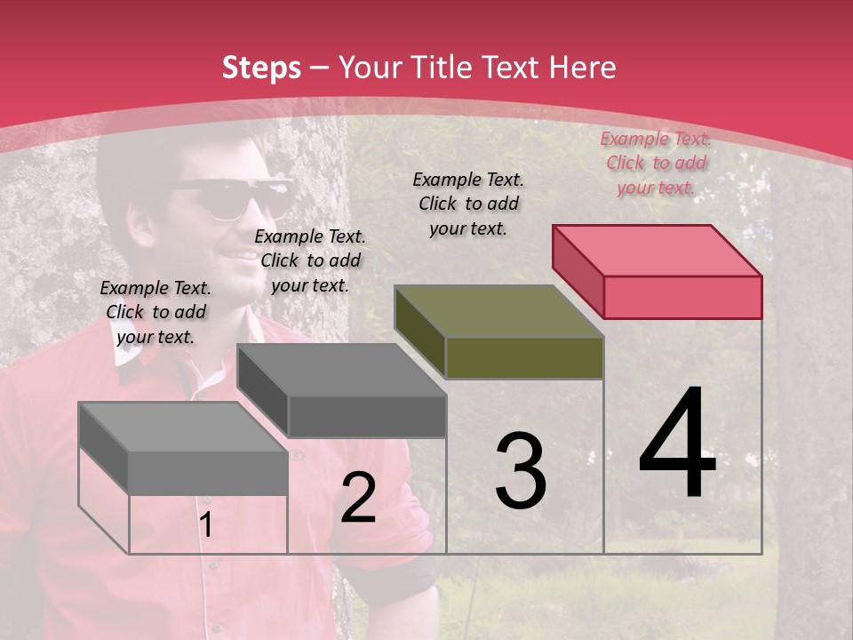 Man On A Background Of Trees PowerPoint Template