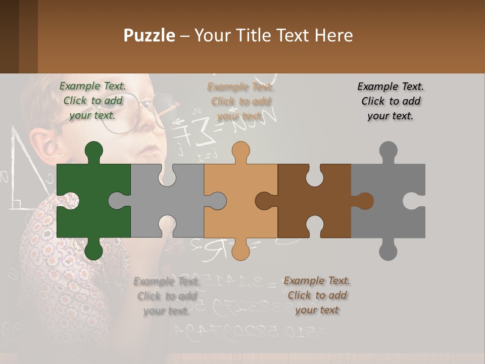 A Boy At The School Board PowerPoint Template