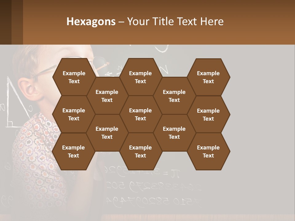 A Boy At The School Board PowerPoint Template