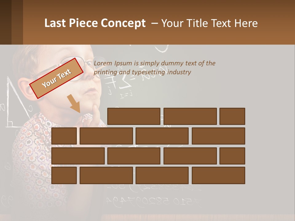 A Boy At The School Board PowerPoint Template