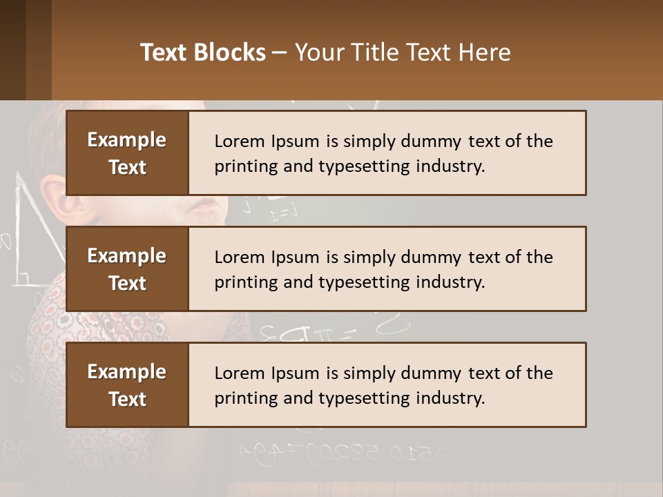 A Boy At The School Board PowerPoint Template