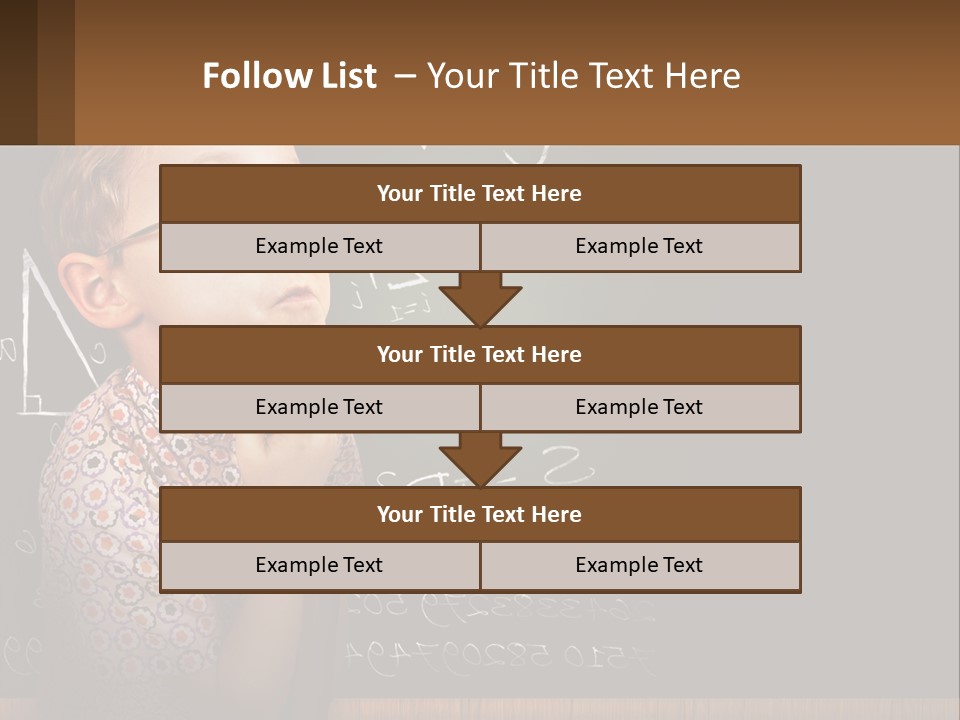 A Boy At The School Board PowerPoint Template