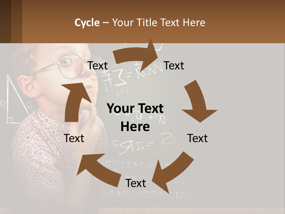 A Boy At The School Board PowerPoint Template