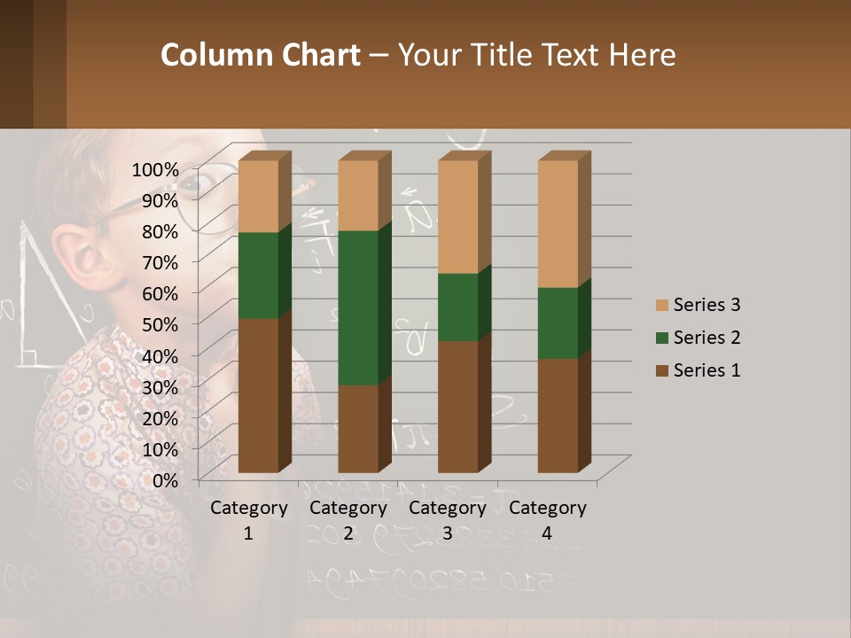A Boy At The School Board PowerPoint Template