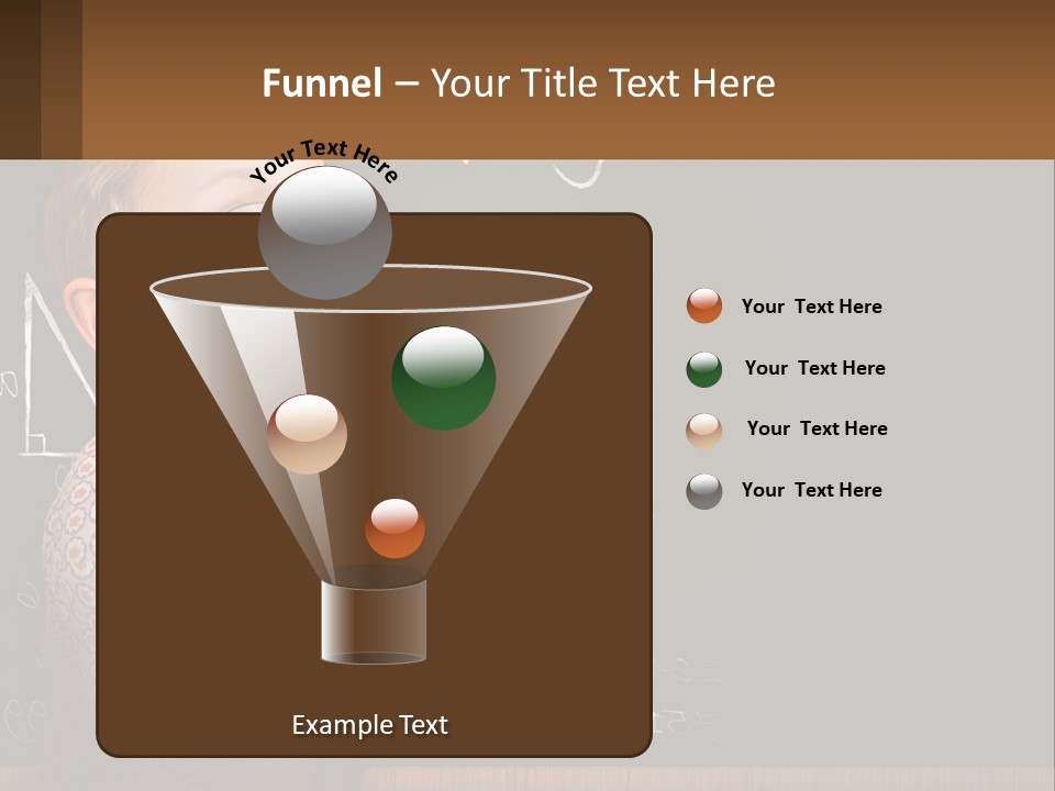 A Boy At The School Board PowerPoint Template