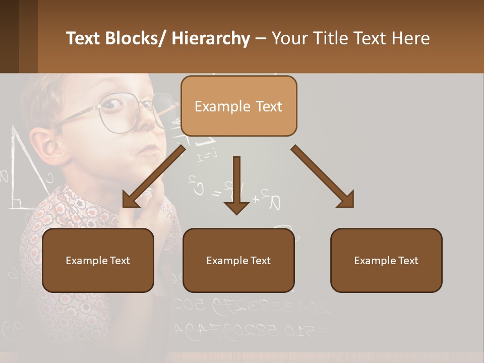 A Boy At The School Board PowerPoint Template