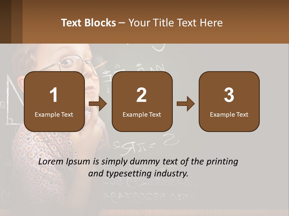 A Boy At The School Board PowerPoint Template