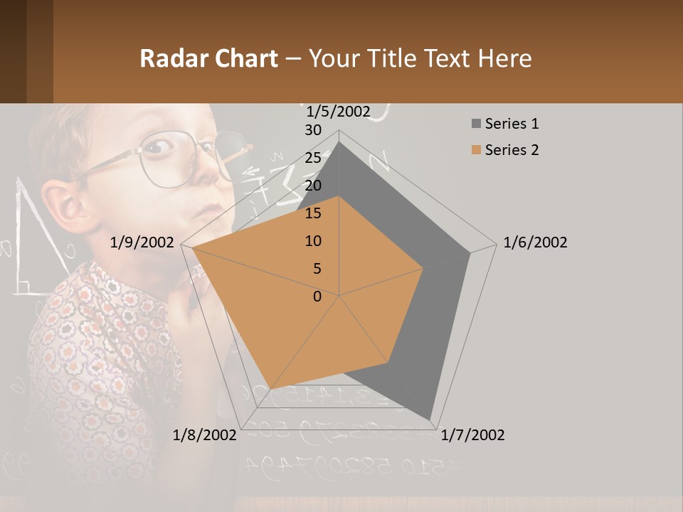 A Boy At The School Board PowerPoint Template