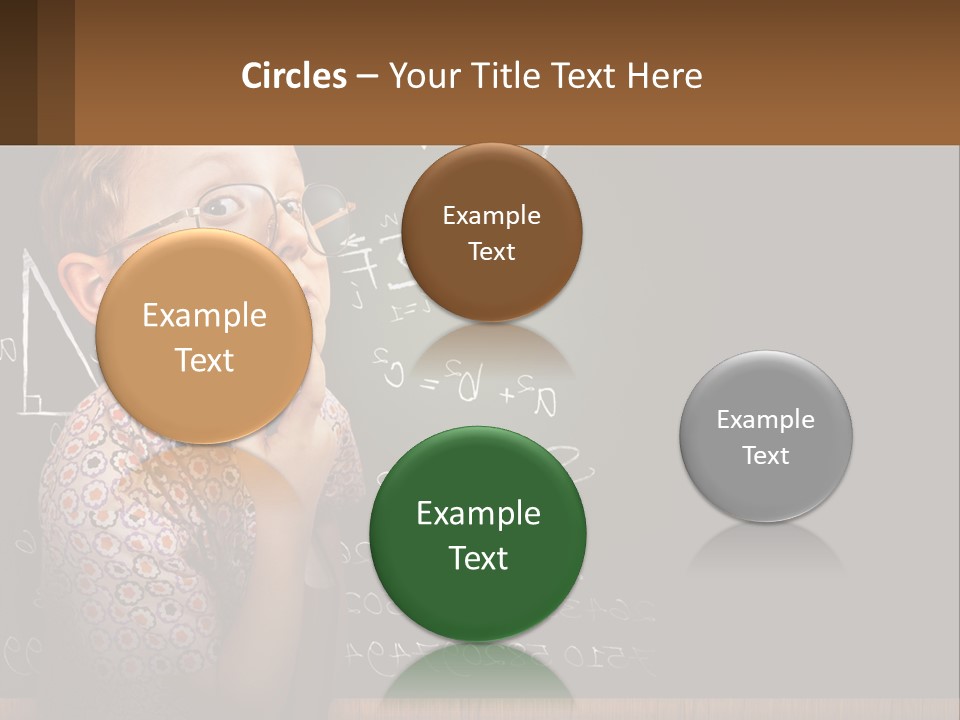 A Boy At The School Board PowerPoint Template