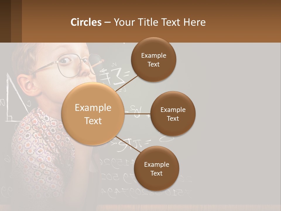 A Boy At The School Board PowerPoint Template
