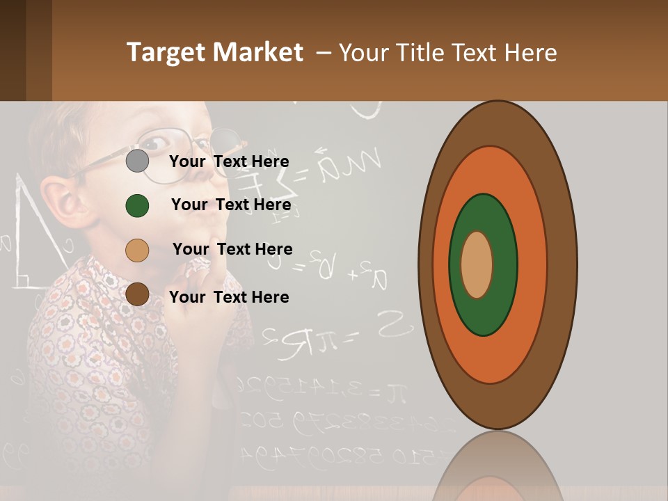 A Boy At The School Board PowerPoint Template