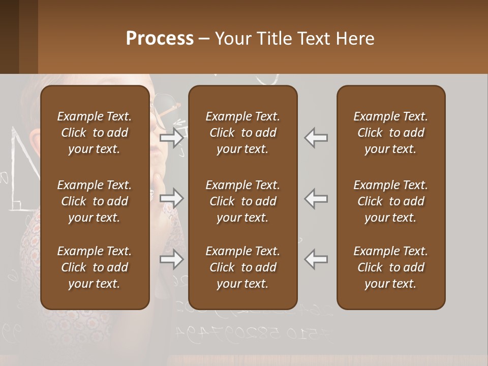 A Boy At The School Board PowerPoint Template