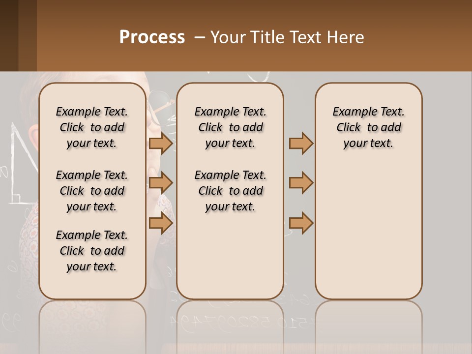 A Boy At The School Board PowerPoint Template