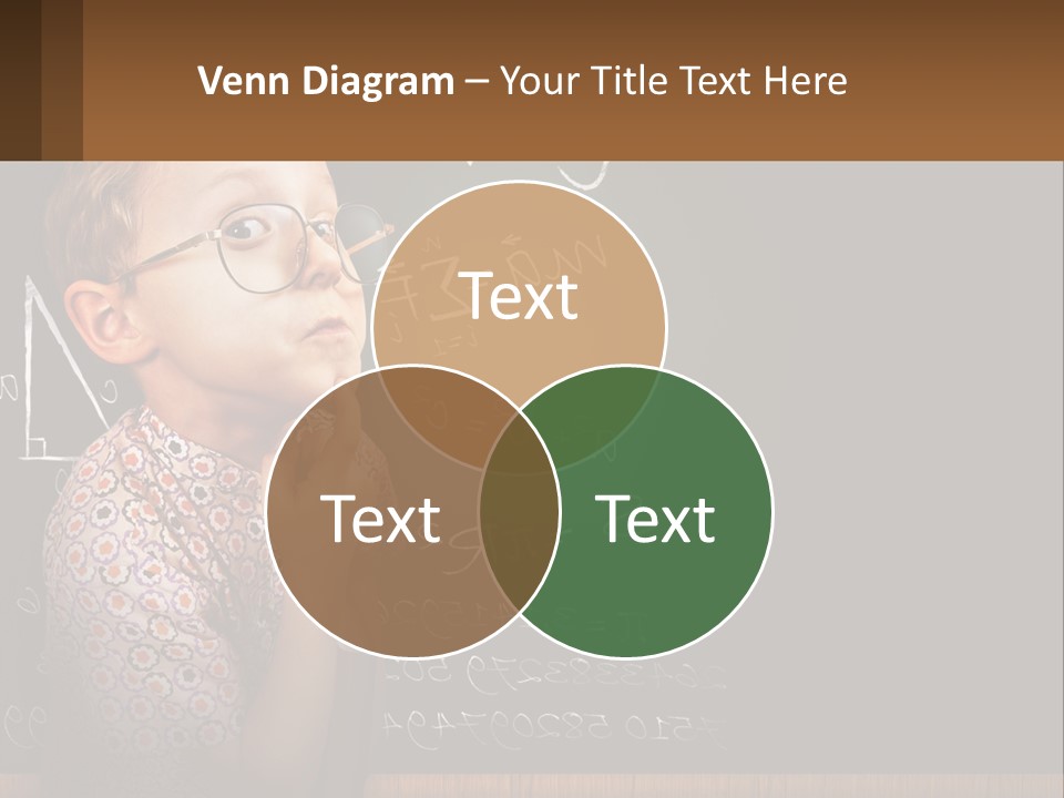 A Boy At The School Board PowerPoint Template