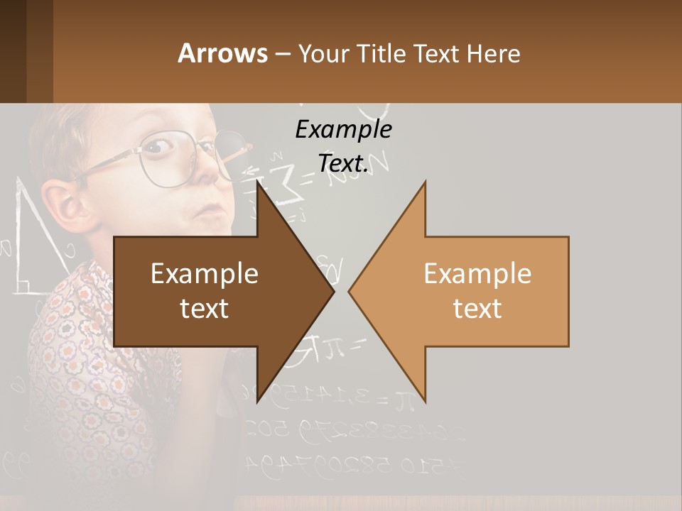 A Boy At The School Board PowerPoint Template