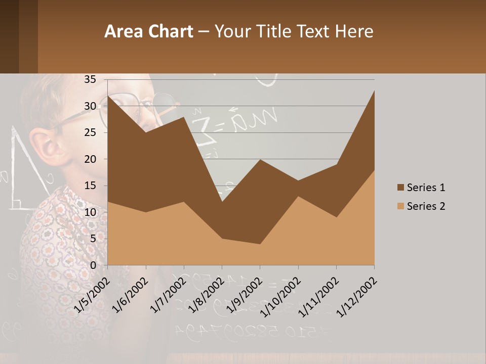 A Boy At The School Board PowerPoint Template