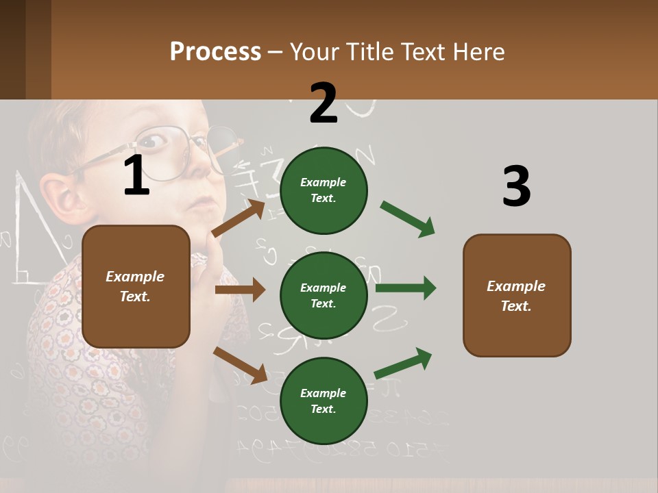 A Boy At The School Board PowerPoint Template