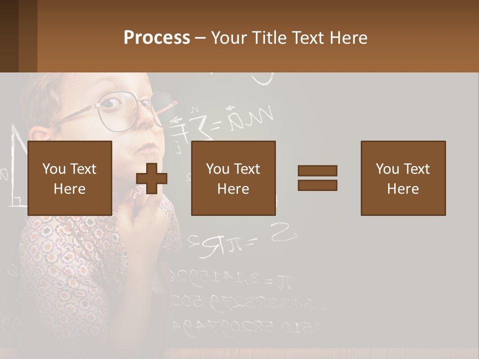 A Boy At The School Board PowerPoint Template
