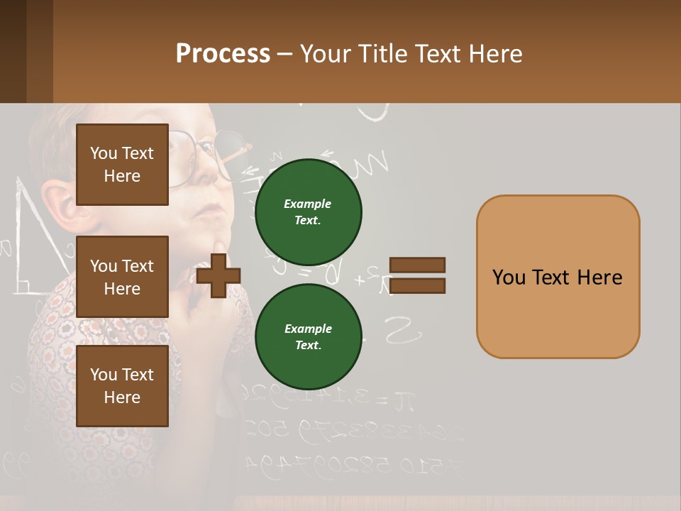 A Boy At The School Board PowerPoint Template