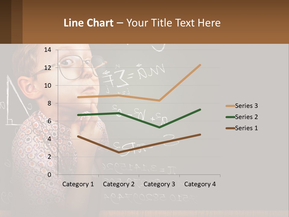 A Boy At The School Board PowerPoint Template